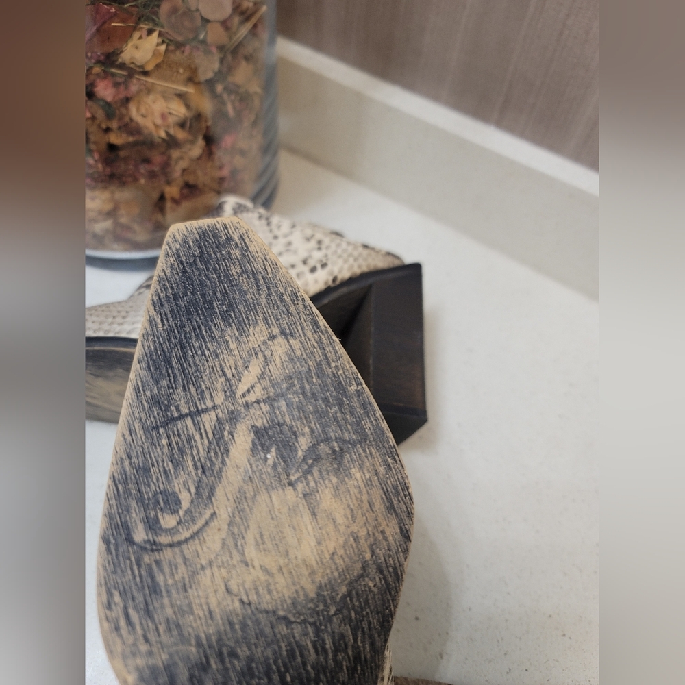 Free People Silver Storm Python Snake Slingback M… - image 7